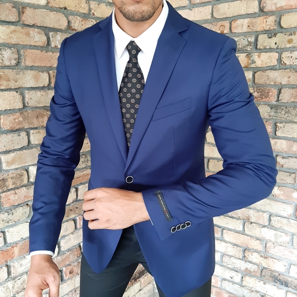 John Varvatos Other - NEW John Varvatos Wool Bedford Blazer NWT Blue